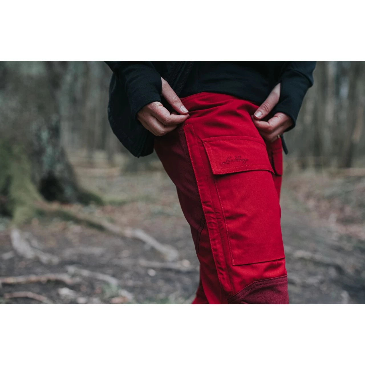 Lundhags Authentic II Dames Wandelbroek - Rood/Dark Red 338 - Afbeelding 4