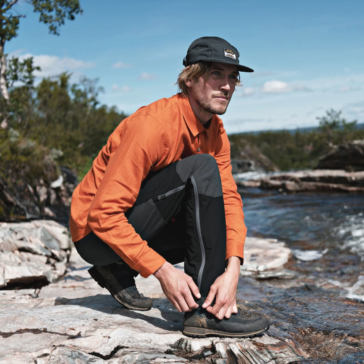 Lundhags Ekren Solid Overhemd Met Lange Mouwen - Amber 281 - Afbeelding 9