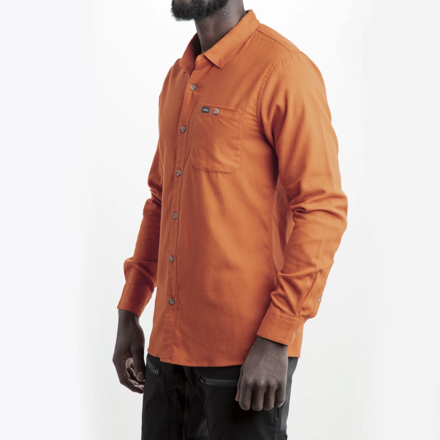 Lundhags Ekren Solid Overhemd Met Lange Mouwen - Amber 281 - Afbeelding 3