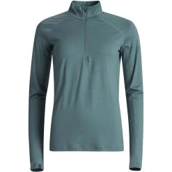Lundhags Gimmer Merino Light 1/2 Zip Damesshirt Met Lange Mouwen - Jade 660