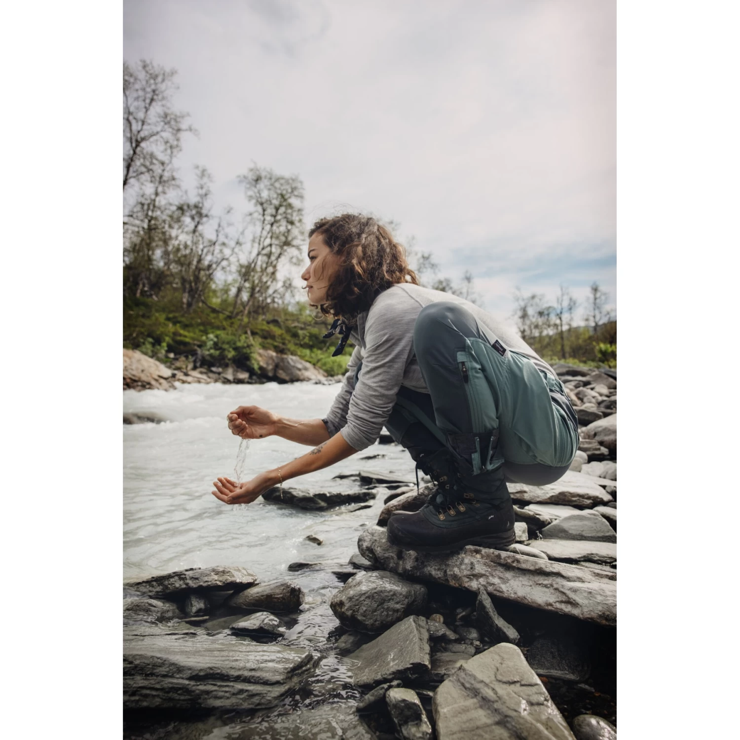 Lundhags Makke Dames Wandelbroek - Fjord Blue/Charcoal 72252 - Afbeelding 5