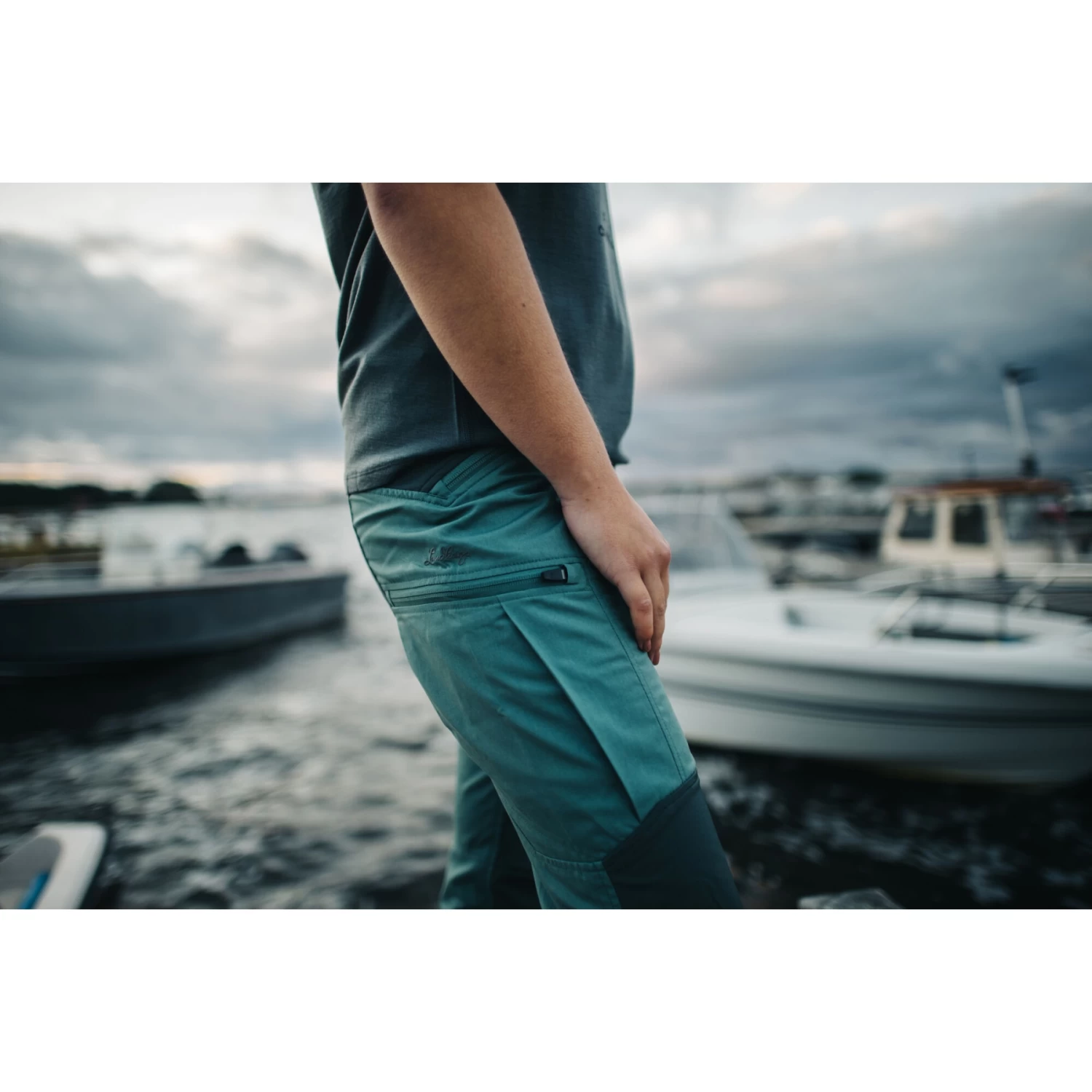 Lundhags Makke Dames Wandelbroek - Fjord Blue/Charcoal 72252 - Afbeelding 3