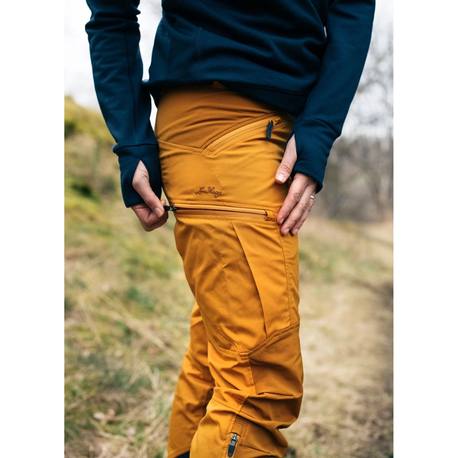 Lundhags Makke Dames Wandelbroek Kort - Zwart 900 - Afbeelding 3